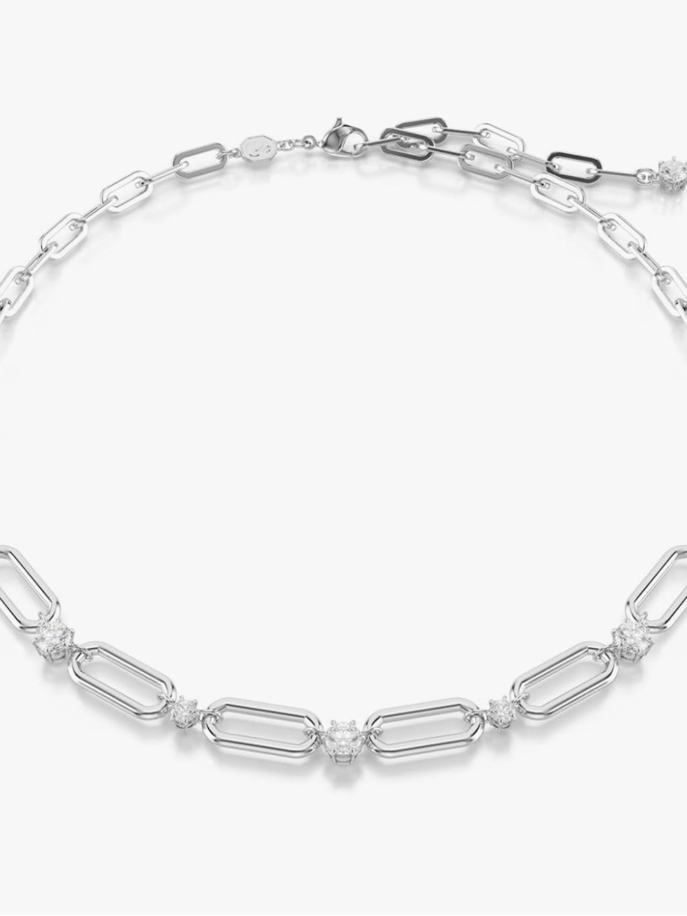 Constella Rhodium-Plated Swarovski Crystal Chain Necklace